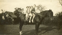 Four Selbys on horseback